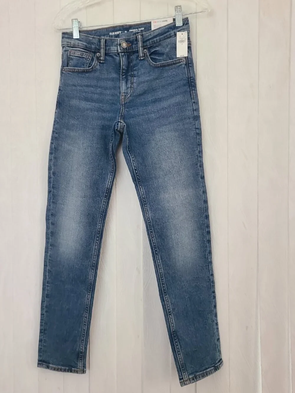 Lot Of 2 Old Navy Boys Sz 12 Original Taper Built In Flex Jeans